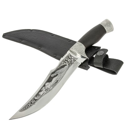 Нож Аллигатор (сталь 65Х13, рукоять граб) - фото 18036