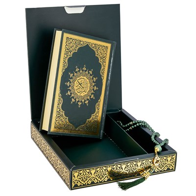 Коран на арабском языке и четки в подарочной коробке (14х20 см) - фото 9710