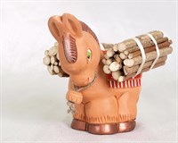 Подарочная статуэтка ручной работы "Горный ослик" обожженная глина