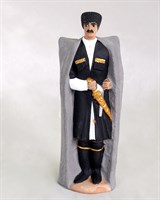 Подарочная статуэтка ручной работы "Свадьба кавказца" обожженная глина