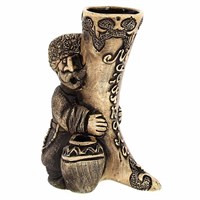 Подарочная статуэтка ручной работы "С рогом Махачкала" обожженная глина