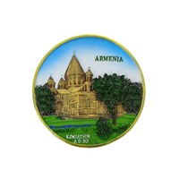 Сувенирная глиняная тарелочка ручной работы "Армения"
