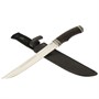 Нож Пластунский (сталь 95Х18, рукоять черный граб, худож. литье) - фото 17026