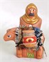 Подарочная статуэтка ручной работы "Купец на коне!" обожженная глина - фото 7952