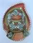 Сувенирная глиняная тарелочка ручной работы "Большой кувшин" в ассортименте зеленая - фото 8239