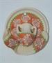 Сувенирная глиняная тарелочка ручной работы "Кувшинчик" оранжевая - фото 8243