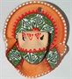Сувенирная глиняная тарелочка ручной работы "Кувшинчик" красно-зеленая - фото 8247