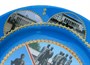 Сувенирная керамическая тарелочка цветная "Махачкала" синяя №2 142