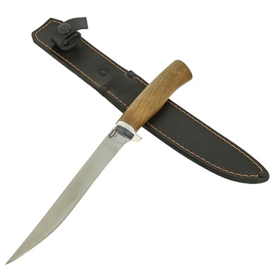 Нож Нерпа (сталь 65Х13, рукоять орех) - фото 11003