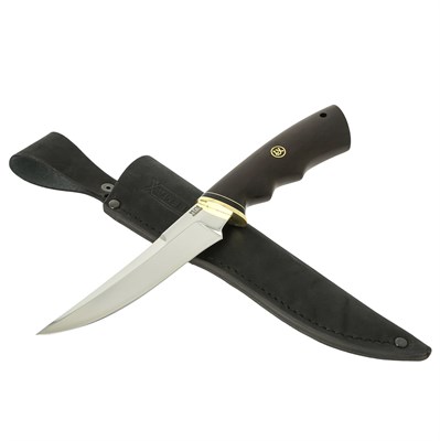 Нож Охотник (сталь 95Х18, рукоять черный граб) - фото 11356