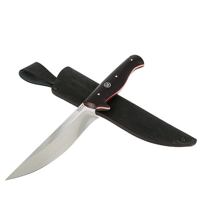 Нож Медвежий (сталь 95Х18, рукоять черный граб) - фото 11364