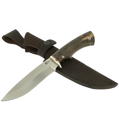 Нож Близнец (сталь D2, рукоять стабилизированная карельская береза) - фото 11535