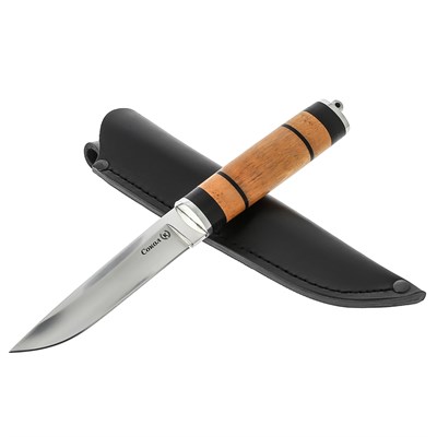 Нож Сокол (сталь Х50CrMoV15, рукоять граб, кожа) - фото 12424