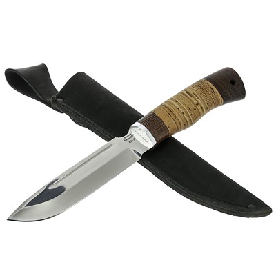 Нож Атаман-2 (сталь 65Х13, рукоять береста, венге) - фото 12504