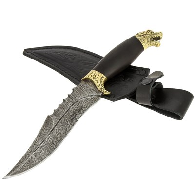 Нож Хищник (дамасская сталь, рукоять граб) - фото 13191