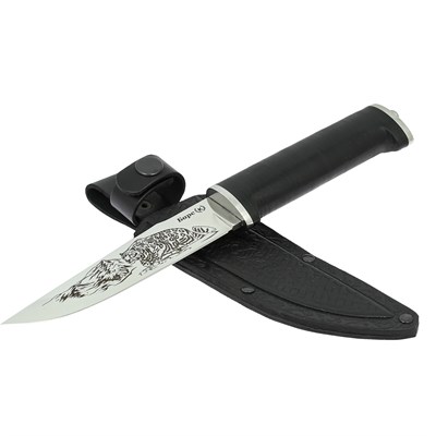 Кизлярский нож разделочный Барс (сталь Х50CrMoV15, рукоять кожа) - фото 13451