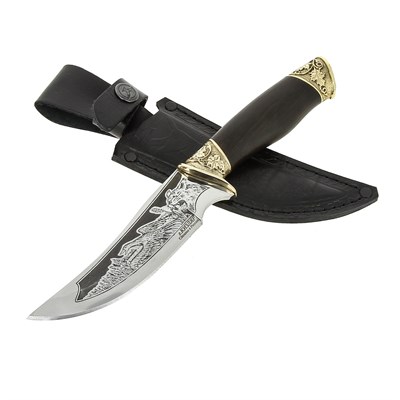 Разделочный нож Рысь (сталь 65Х13, рукоять граб) - фото 13770