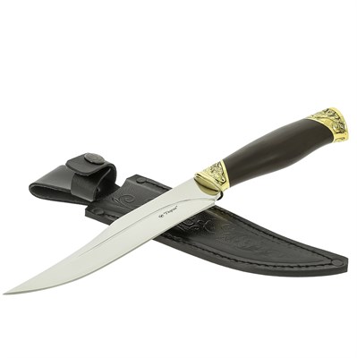 Разделочный нож Гюрза (сталь 65Х13, рукоять граб) - фото 13890