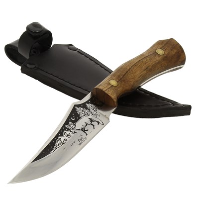 Кизлярский нож разделочный Лис (сталь Х50CrMoV15, рукоять орех) - фото 14094