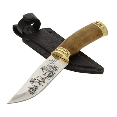 Кизлярский нож разделочный Охотник (сталь Х50CrMoV15, рукоять орех) - фото 14110