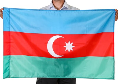 Государственный флаг Азербайджана (70x105 см) - фото 14741