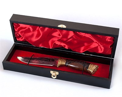 Подарочный футляр для кизлярского разделочного ножа (черный) - фото 14809