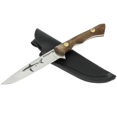 Кизлярский нож разделочный Катран (сталь Х50CrMoV15, рукоять орех) - фото 15721