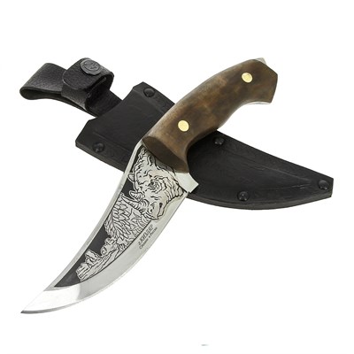 Разделочный нож Носорог (сталь 65Х13, рукоять орех) - фото 16375