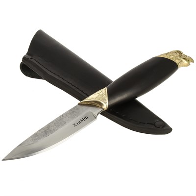 Разделочный нож Сокол (сталь Х12МФ, рукоять черный граб) - фото 16868