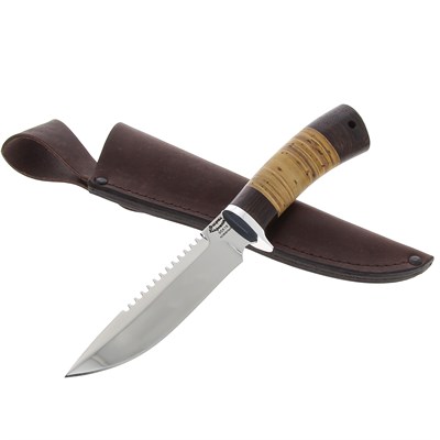 Нож Ерш (сталь 95Х18, рукоять венге, береста) - фото 17360