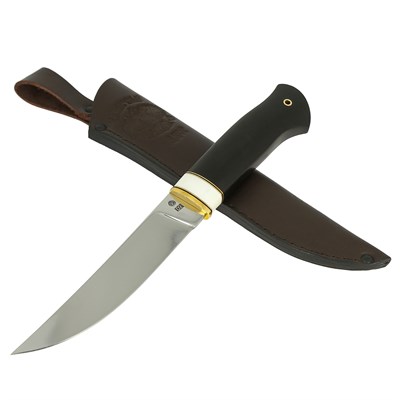 Нож Шторм (сталь D2, рукоять акрил, черный граб) - фото 17425