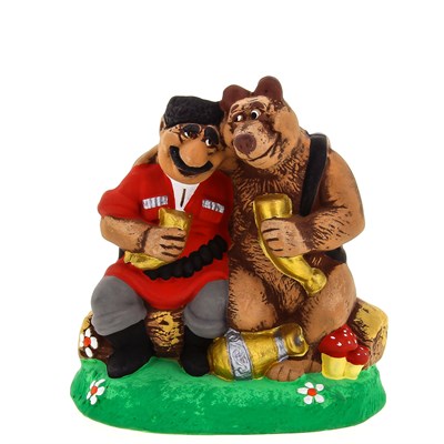 Подарочная статуэтка "Горец и медведь" - фото 8015