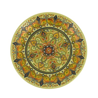 Сувенирная тарелка ручной работы на подставке - фото 8362