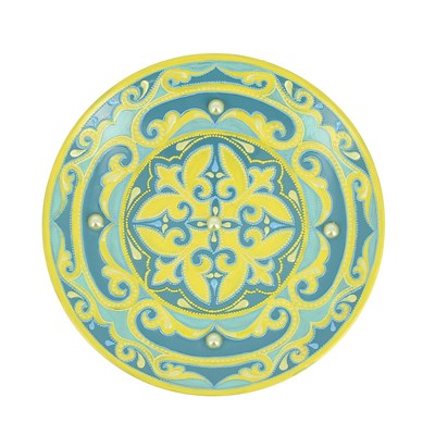 Сувенирная тарелка ручной работы на подставке - фото 8366