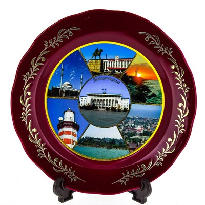 сувенирная тарелка "Махачкала" большая №3 - фото 8429