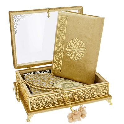 Коран на арабском языке, коврик и четки в подарочном футляре (24х31 см) - фото 9853