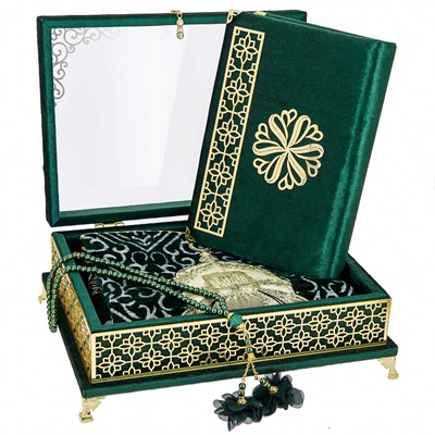 Коран на арабском языке, коврик и четки в подарочном футляре (24х31 см) - фото 9862