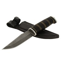 Нож Рысь (дамасская сталь, рукоять черный граб)