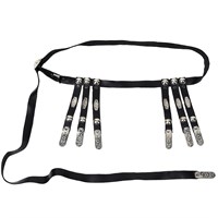 Мужской пояс ручной работы (мельхиор и натуральная кожа) арт.20009 20009