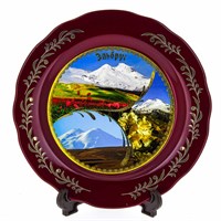 сувенирная тарелка "Эльбрус" большая №1