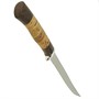 Нож Пескарь (сталь 65Х13, рукоять дерево, береста) 10516