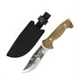 Кизлярский нож туристический Дрофа (сталь AUS-8, рукоять орех, худож. оформление) - фото 13377