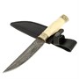Кизлярский нож разделочный Соболь (дамасская сталь, рукоять кость) - фото 13842