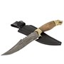Кизлярский нож разделочный Хищник (дамасская сталь, рукоять граб) - фото 13942