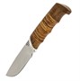 Нож Бобр (сталь 65Х13, рукоять орех, береста) 17984 - фото 16485