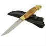 Кизлярский нож разделочный Барс (сталь Х50CrMoV15, рукоять орех, латунь) - фото 16904