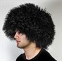 Кавказская папаха чабанская черная из натуральной овчины 2139