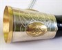 Элитный подарочный рог кавказского тура мельхиоровый с медальонами (33-35 см) 2437 - фото 7738