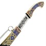 Кинжал (турецкий ятаган) Янычар (ножны мельхиор, эмаль, натуральная кожа) 15614